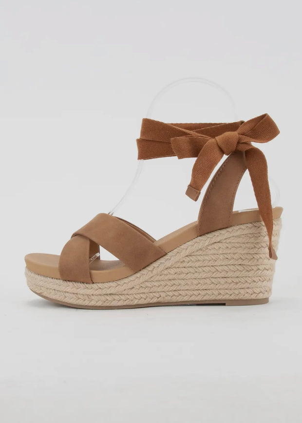 Lace Up Ankle Espadrille Wedges