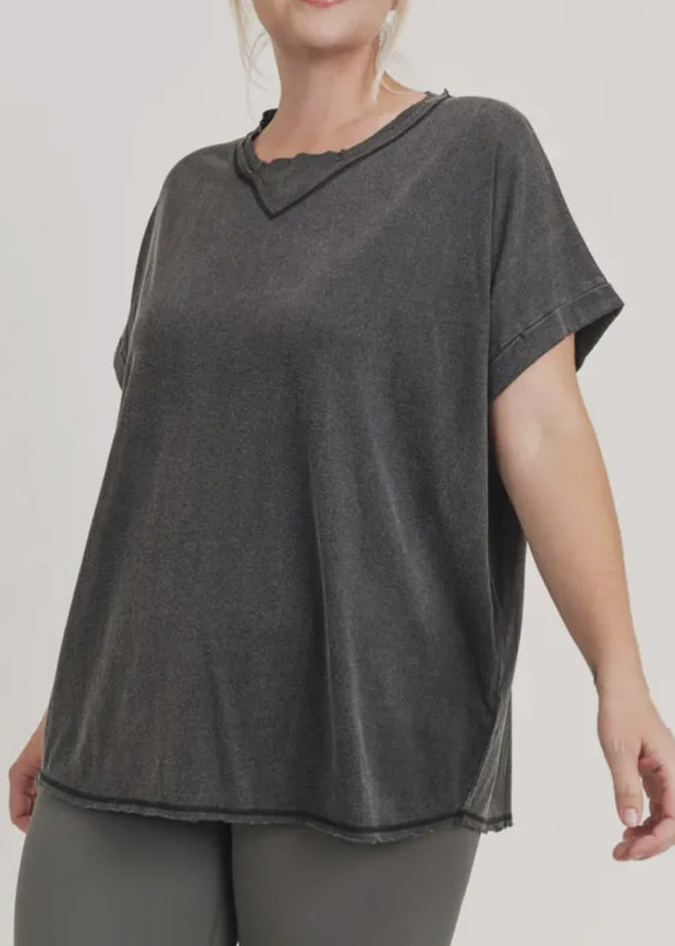 Longline Flow Mineral Athleisure Top