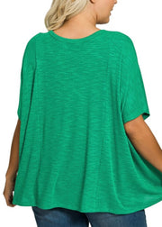 The Big Chill Slub Knit Top/Plus