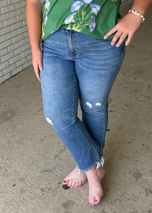 Plus Mid Rise Ankle Bootcut by Lovervet