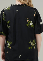 Jenna Floral Splint Neck Blouse