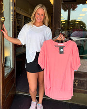 **FINAL SALE**Mineral Wash Puff Sleeve Knit Top