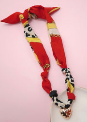 Scarf Necklace w/ Charm