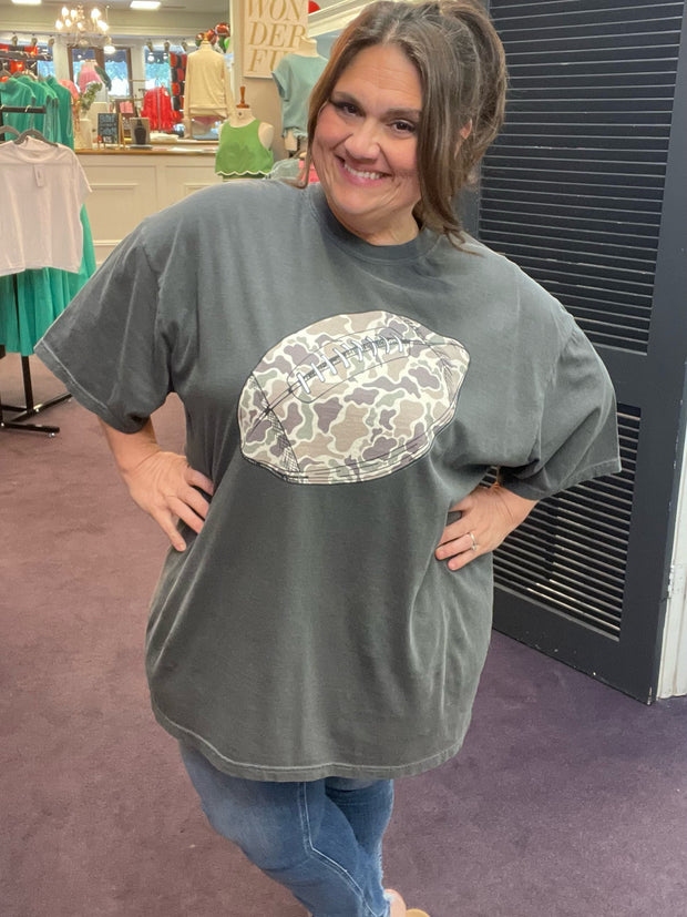 Camo Football Gameday Tee