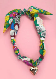 Scarf Necklace w/ Charm