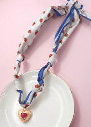 Scarf Necklace w/ Charm