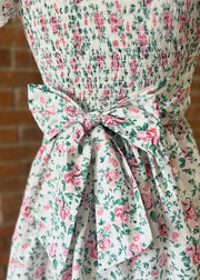 Bow Back Smocked Mini Dress