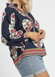 Boho Bloom Blouse/Plus