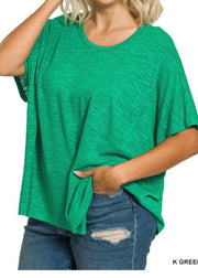 The Big Chill Slub Knit Top/Plus