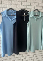 Plus Collared Scuba Dress