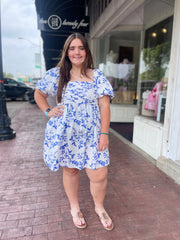 The Leya Floral Pleated Mini Dress