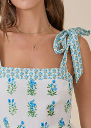 Shoulder Strap Tie Midi Dress