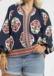Boho Bloom Blouse/Plus