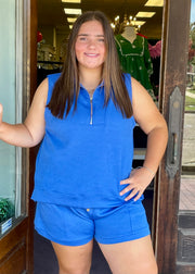 The Afternoon Ease Textured Shorts/Plus
