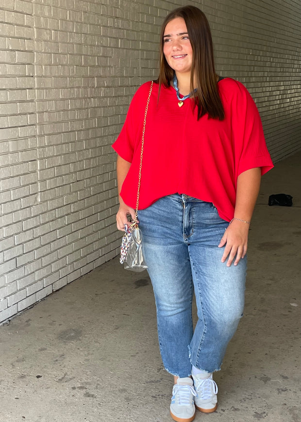 Mid Rise Destroyed Hem Kick Flare by Judy Blue/Plus