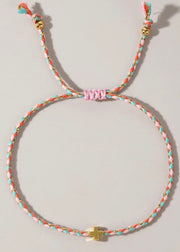 Handmade MultiColor Cotton Cross Bracelet