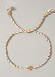 Handmade MultiColor Cotton Cross Bracelet