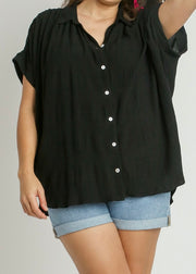 Classic Texture ButtonDown Top/Plus