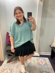 The Color Pop Ribbed Top/Plus