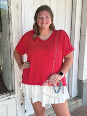 The Color Pop Ribbed Top/Plus