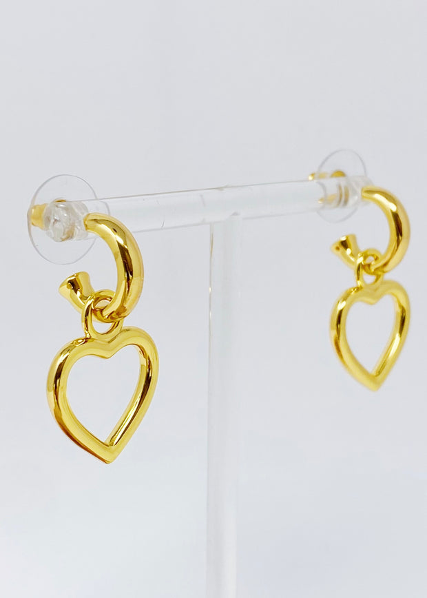 Love Heart Drop Earrings