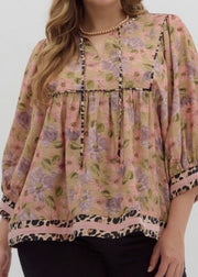 Vintage Floral Top/Plus