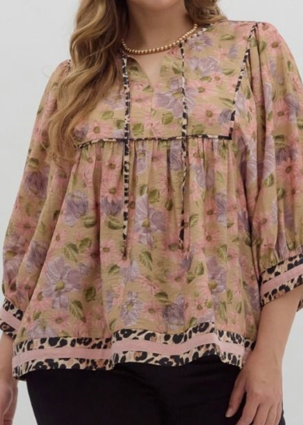 Vintage Floral Top/Plus