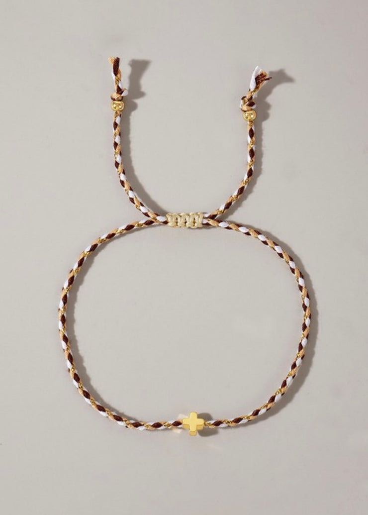 Handmade MultiColor Cotton Cross Bracelet