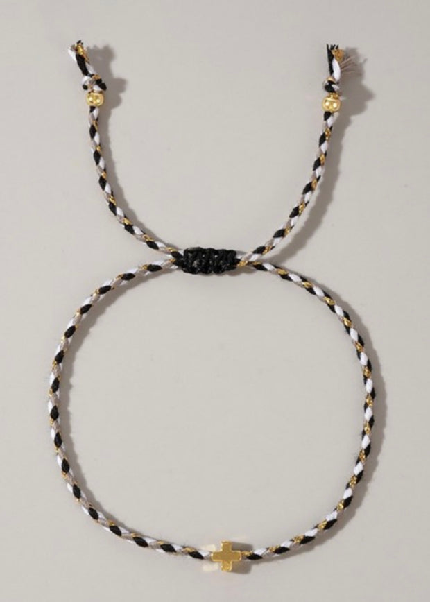 Handmade MultiColor Cotton Cross Bracelet