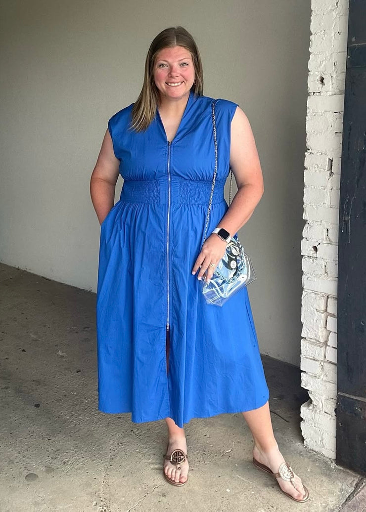 Sideline Chic Midi Dress/Plus