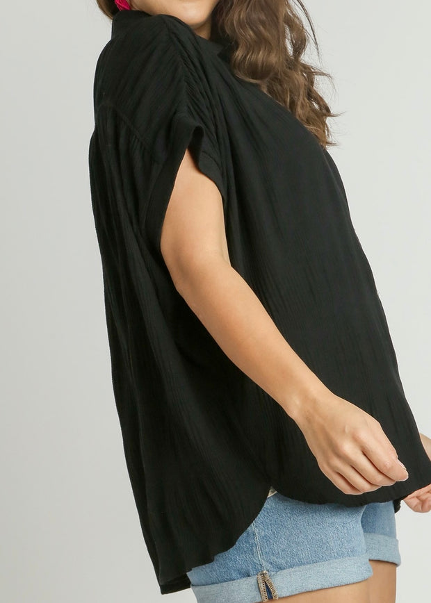 Classic Texture ButtonDown Top/Plus