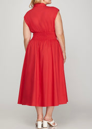 Sideline Chic Midi Dress/Plus