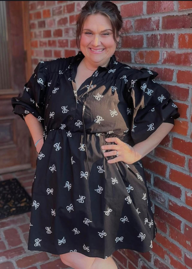 Plus Ribbon Bow Dress