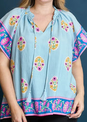 Boho Bloom Border Top/Plus