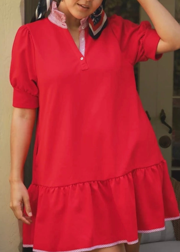 Cherry Pop Polo Dress/Plus