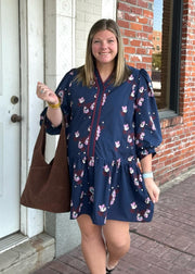 Midnight Mix Mini Dress/Plus