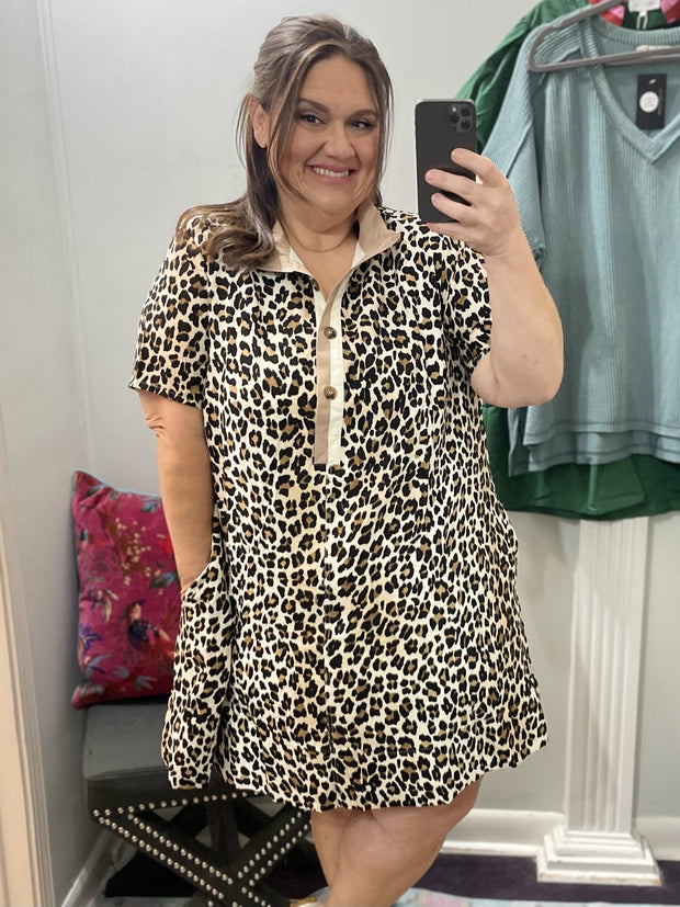 Wild Side Mini Dress/Plus