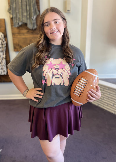 Bulldogs Pink Star Mascot Tee
