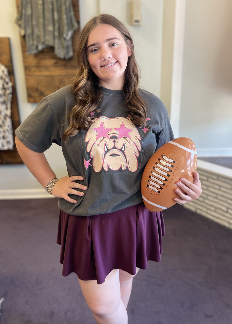 Bulldogs Pink Star Mascot Tee