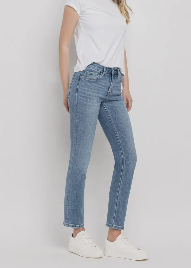 Mid Rise Ankle Slim Straight