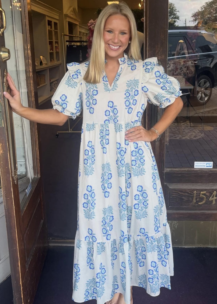 hem midi dress Floral Ruffle Blue / Med 5% Elastane. Wycnly Summer Dresses for Size:18-24M Romper steel boning corset