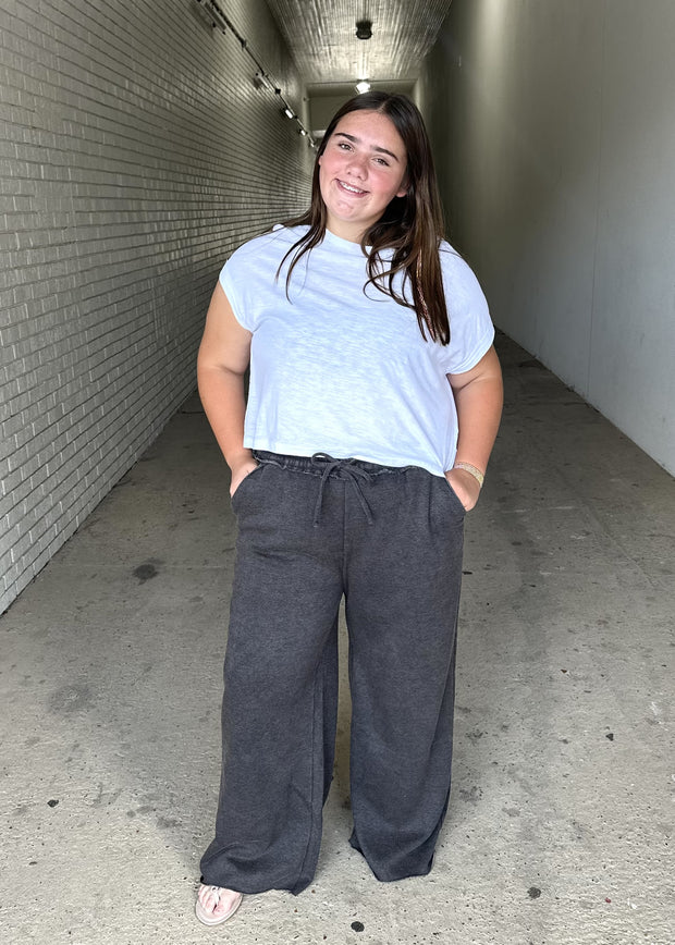 Drawstring Dream Wide Leg Pants/Plus