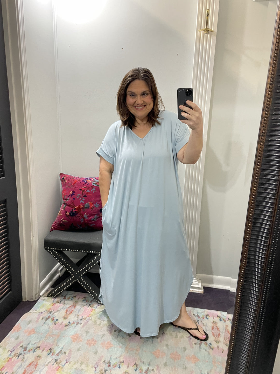 Everyday Jersey Maxi Dress/Plus Light Blue / 2XL