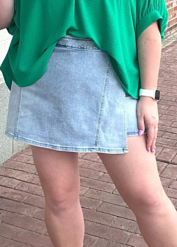 Plus HR Skort by Risen/Light Wash