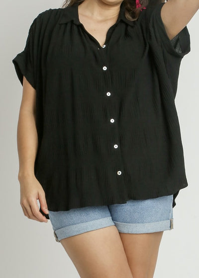 Classic Texture ButtonDown Top/Plus