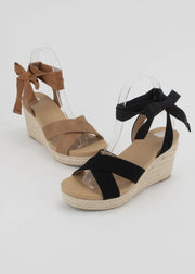 Lace Up Ankle Espadrille Wedges