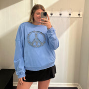 Mineral Wash Peace Sign Pullover