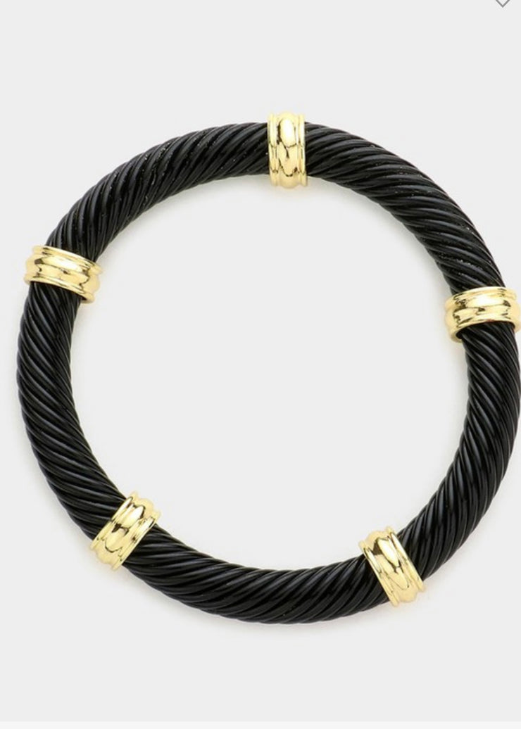 Twisted Metal Stretch Bracelet